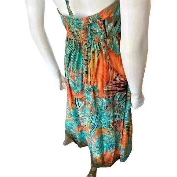 - CUPSHE Tropical Plunge Halter Tie Up Maxi Dress Size M, NWT - Picture 5 of 8
